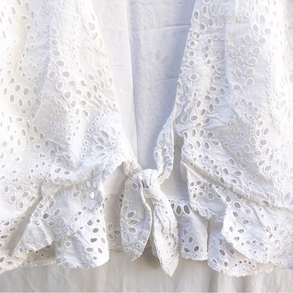 TULAROSA X REVOLVE | WINNIE WHITE EYELET BLOUSE XL - Picture 7 of 7